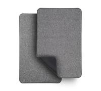 Alfombra de baño ultrafina, de goma, antideslizante, de secado rápido, lavable a máquina, pelo bajo, absorbente, para ducha exterior, fregadero, accesorios de decoración del hogar, color gris oscuro