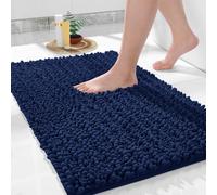 Alfombra de bao de bao de lujo yimobra 24x17 alfombras de bao extra suaves y absorbentes sin deslizamiento de bao peludo alfombra de bao lavado