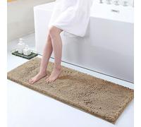Alfombra de bao de chenilla de lujo sonriente, alfombras de bao peludas extra suaves y absorbentes de la mquina lavable para la alfombra sin desli