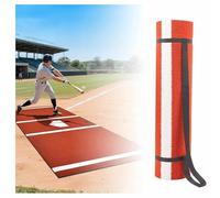 Alfombra de Bateo de BéIsbol, Tapete de CéSped para Jaula de Bateo del Home, Tapete de Bateo PortáTil for Exteriores, con Base de Goma Antideslizante para Practicar Bateo,Red-116cm*300cm