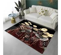 Alfombra De Batería para Dormitorio De Sala De Estar Instrumentos Musicales Alfombras De Área Antideslizantes Alfombra De Piso para El Hogar Felpudo De Cocina 100X160Cm