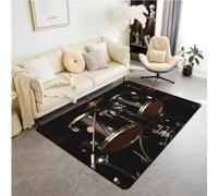 Alfombra De Batería para Dormitorio De Sala De Estar Instrumentos Musicales Alfombras De Área Antideslizantes Alfombra De Piso para El Hogar Felpudo De Cocina 100X160Cm