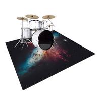 Alfombra de batería percusión, alfombrilla antideslizante para batería, almohadilla de ejercicio para batería electrónica, accesorios para batería de jazz para juegos de batería de jazz 120 x 90 cm