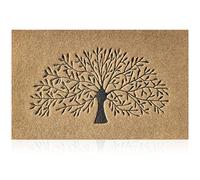Alfombra de bienvenida Árbol de la vida para exteriores para interiores de puertas delanteras, resistentes, impermeables, antideslizantes, para entrada, pasillo, cocina, 45x70 pulgadas, color marrón