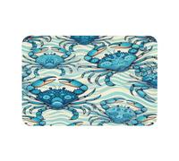 Alfombra De Bienvenida Cangrejos Azules De Maryland Duradera Felpudo Entrada Lavable Trampa De Tierra para Casa Hogar Jardín 60X40Cm