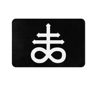 Alfombra De Bienvenida Cruz del Leviatán Y Serpientes Resistente Felpudo Absorbentes Tapete De Entrada para Dormitorio Jardín Baño 60X40Cm