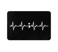 Alfombra De Bienvenida Latido del Corazón, Punto Y Coma, Concienciación sobre La Prevención del Suicidio Resistente Felpudo Entrada Duradera Tapete Felpudo Entrada para Baño Hogar 60X40Cm