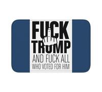 Alfombra De Bienvenida Que Se Joda Trump Y Todos Los Que Votaron por Él Suaves Felpudo Lavable Tapete Entrada Casa para Balcón Pasillo Oficina 60X40Cm