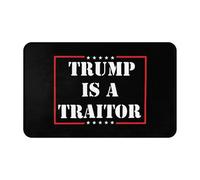 Alfombra De Bienvenida Trump Es Un Traidor. Encierren A Los Anti-Trump. Antideslizante Felpudo Entrada Suaves Tapete Felpudo Entrada para Jardín Dormitorio Balcón 60X40Cm
