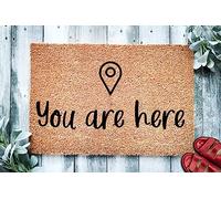 Alfombra De Bienvenida Usted Está Aquí Antideslizante Felpudo Entrada Interior Suaves Tapete Felpudo Entrada para Hogar Dormitorio Recibidor 60X40Cm