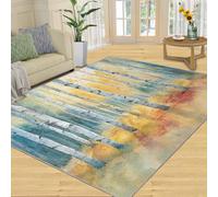 Alfombra de Bosque, alfombras de árboles, Alfombra de área Natural no desprende Pelusa con Respaldo Antideslizante para decoración del hogar y Dormitorio