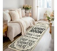 Alfombra de camino de lavandería, estilo clásico, rústica para habitación, no es negro, de pelo bajo, con patrón de esponja, no se desprende, para cocina, puerta, entrada, decoración de mesita de