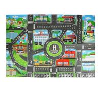 Alfombra de carretera para niños - Alfombra de tráfico educativa, alfombra de juego de tráfico para niños, mapa de carretera sostenible con vehículos, alfombra de juego de aprendizaje educativo |