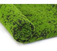 Alfombra de césped artificial de musgo - Alfombra de musgo realista, alfombra sintética para boda, hogar, jardín, bonsái, fotografía, terrario, decoración interior y exterior (base negra, 50 x 100 cm)