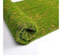 Alfombra de césped artificial de musgo - Alfombra de musgo realista, alfombra sintética para boda, hogar, jardín, bonsái, fotografía, terrario, decoración interior y exterior (base amarilla, 30 x 30