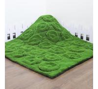 Alfombra de césped artificial de musgo - Alfombra de musgo realista, alfombra sintética para boda, hogar, jardín, bonsái, fotografía, terrario, decoración interior y exterior (cúpula grande, 50 x 100