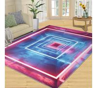 Alfombra de Ciencia ficción 3D Lavable de 100 x 150 cm para Sala de Estar, moqueta Antideslizante Suave para Dormitorio, Mesa de Comedor, mesita de Noche, decoración Interior