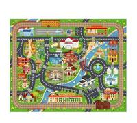 Alfombra de coche para Ki-ds, alfombra de juego de ciudad con base antideslizante, alfombra de juego para dormitorio, aula, sala de juegos, lavable a máquina (40 x 60 cm)