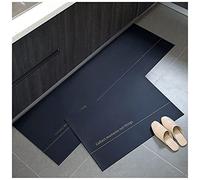 Alfombra de cocina antideslizante de PVC, impermeable y resistente al aceite, lavable, color azul marino, 45 x 150 cm, perfecta para decoración del hogar y seguridad