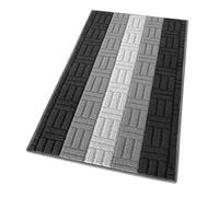 Alfombra de cocina bordada absorbente, tejido 3D, varios tamaños y colores, multiusos, para baño, dormitorio, pasillo, 100 % fabricada en Italia, mod. Mia 50 x 115 cm, gris