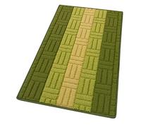 Alfombra de cocina bordada absorbente, tejido 3D, varios tamaños y colores, multiusos, para baño, dormitorio, pasillo, 100 % fabricada en Italia, mod. Mia 57 x 240 cm, verde