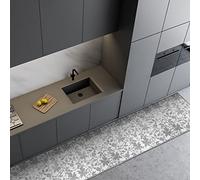 CREARREDA Alfombra de Cocina de vinilo antideslizante y lavable, 240 x 50 cm, 100% Made in Italy