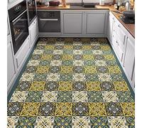 Alfombra de Cocina, PVC Impermeable Resistente al Aceite Alfombra de Cocina Antideslizante, Alfombra Cocina Antideslizante, Tapete Para Corredor Escritorio de Pie(Size:45X150CM,Color:G)