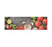 Alfombra de cocina vegetales antideslizante multicolor 150x45 cm