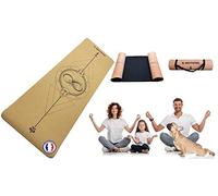 Alfombra de corcho natural y ecológica para yoga de 183 x 65 x 7 mm, antideslizante, hipoalergénica, correa de transporte, alfombra de fitness, deportes al sol, pilates, gimnasio, etc