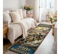 Alfombra de corredor de soldado, histórica bandera patriótica, capitolio, aniversario, azul, esponja de pelo bajo, para el hogar, diseño de interiores, alfombras que no se desprenden para cocina