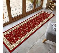 Alfombra de Corredor roja para Pasillo Alfombras Tradicionales para escaleras de Entrada Alfombras de área de Pasillo de Pasillo, 100 cm 1,5 m 2 m 250 cm 300 cm 4 m 5 m 6 m Alfombras largas