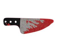 Alfombra de cuchillo de Halloween, alfombra de imitación de cachemir de terror, alfombra de cachemira no antideslizante, lavable a máquina, atmósfera de terror de Halloween decorativa