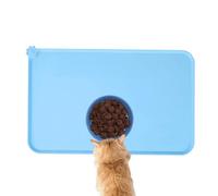 Alfombra de cuenco para perro, alfombra de comida para gatos y perros de silicona | Estera de alimentación para mascotas para gatos con bordes elevados altos, 18,9 x 11,8 pulgadas no resbaladizos,