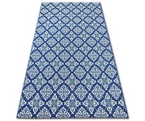 Alfombra de cuerda sisal COLOR 19246/699 Flores azul 160x230 cm