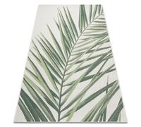 Alfombra de cuerda sisal COLOR 19434/062 Hojas verdes Selva 140x200 cm