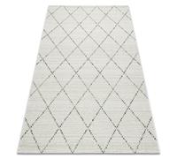 Alfombra de cuerda sisal COLOR 19436/062 Rombos Cuadrados beige 140x200 cm