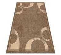 Alfombra de cuerda sisal FLOORLUX 20078 color café/color maíz 60x110 cm