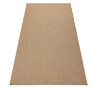 Alfombra de cuerda sisal FLOORLUX 20580 llanura color sólido - natural / café 200x290 cm