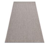 Alfombra de cuerda sisal FLOORLUX 20580 llanura color sólido - plata / negro 140x200 cm