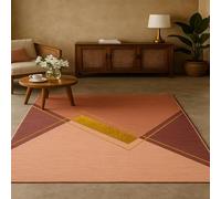 Alfombra de decoración, 80 x 150 cm, color amarillo terracota retro, alfombra suave de pelo corto alfombra salón dormitorio sofá, área Rug for Hall Hallway