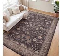 Alfombra de decoración, diseño floral retro marrón, 200 x 300 cm, alfombra de pelo Ras salón, dormitorio, decoración del hogar, Rug for Living Room