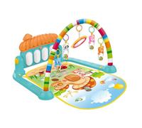 Alfombra de despertar con piano, alfombra de despertar, espesar, alfombra musical de despertar, contiene 5 juguetes colgantes extraíbles, 3 modos de teclado de piano musical, se puede instalar en