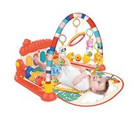 Alfombra de despertar con piano, alfombra de despertar, espesar, alfombra musical de despertar, contiene 5 juguetes colgantes extraíbles, 3 modos de teclado de piano musical, se puede instalar en