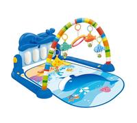 Alfombra de despertar con piano, alfombra de despertar, espesar, alfombra musical de despertar, contiene 5 juguetes colgantes extraíbles, 3 modos de teclado de piano musical, se puede instalar en