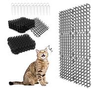 Alfombra de dispersión para Gatos con Puntas, Alfombra Repelente para Gatos, Tapa Plana con Banda de Pinchos, Alfombra disuasoria para Mascotas para jardín, Valla, 20 × 15,5 cm (24 Piezas)