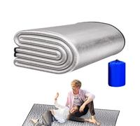 Alfombra de dormir para acampar - Almohadilla térmica de aluminio, alfombra aislada exterior reflectante, barrera de tierra plegable compacta | Almohadilla ligera de tienda de senderismo para viajar