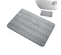 Alfombra De Ducha De Tierra | Alfombra De Baño Absorbente De Agua Seca Rápida Sin Deslizamiento Anti-otoño-Matar De Otoño | Diatom De Secado Rápido Diseño Geométrico Moderno Matt para Uso De