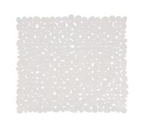 MSV - Alfombrilla de Ducha Pebble - PVC 100% Libre de ftalatos - 53 x 53 cm - Blanca - Superficie Antideslizante para Mayor Seguridad y Comodidad - Diseño Saludable