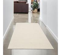 Alfombra de ensueño atemporal con estructura fina, agradable, suave, duradera, fácil de limpiar, estable, aspecto tranquilo, armoniosa, color crema, 80 x 150 cm