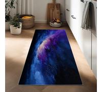 Alfombra de Entrada Cielo Nocturno Galaxia Nebulosa, Alfombra Larga para Pasillo 50 x 140 cm - Corredor Lavable y Antideslizante Estilo Fantástico para Dormitorio Cocina y Recibidor